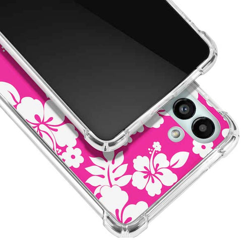 Pink and White Galaxy A13 5G Clear Case