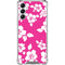Pink and White Galaxy A14 5G Clear Case