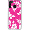 Pink and White Galaxy A21 Clear Case