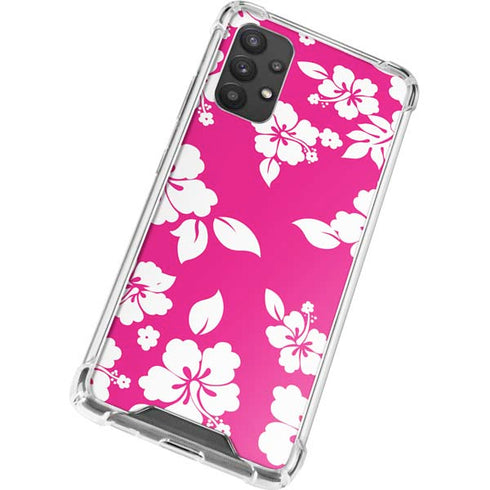 Pink and White Galaxy A32 5G Clear Case