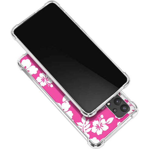 Pink and White Galaxy A32 5G Clear Case