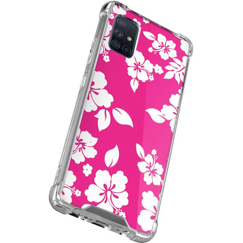 Pink and White Galaxy A51 5G Clear Case