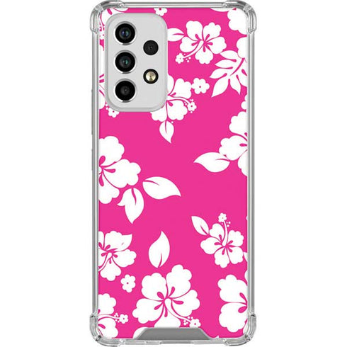 Pink and White Galaxy A53 5G Clear Case