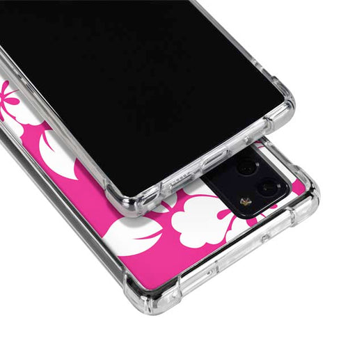 Pink and White Galaxy Note20 5G Clear Case