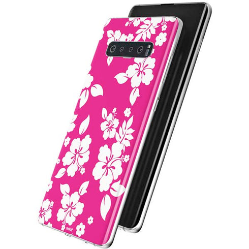 Pink and White Galaxy S10 Skin