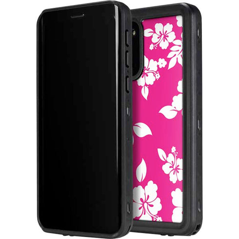 Pink and White Galaxy S20 Plus Waterproof Case