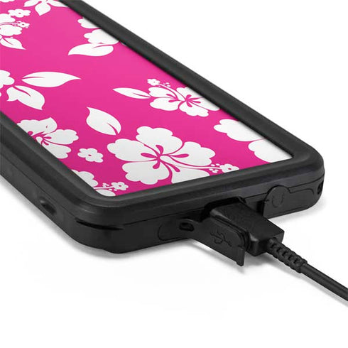Pink and White Galaxy S20 Plus Waterproof Case