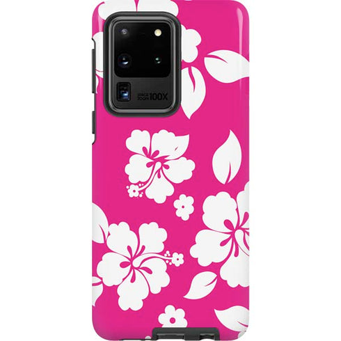 Pink and White Galaxy S20 Ultra 5G Pro Case