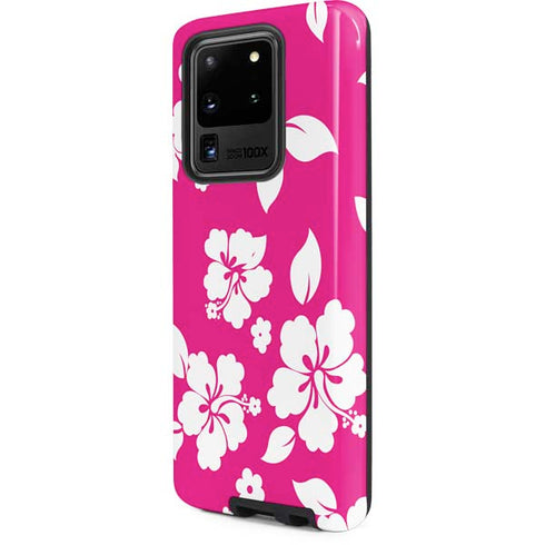 Pink and White Galaxy S20 Ultra 5G Pro Case