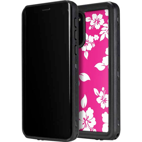 Pink and White Galaxy S20 Waterproof Case