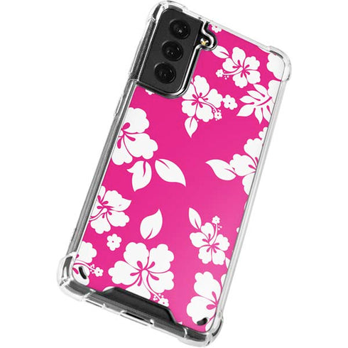 Pink and White Galaxy S21 Plus 5G Clear Case