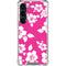 Pink and White Galaxy S23 Clear Case