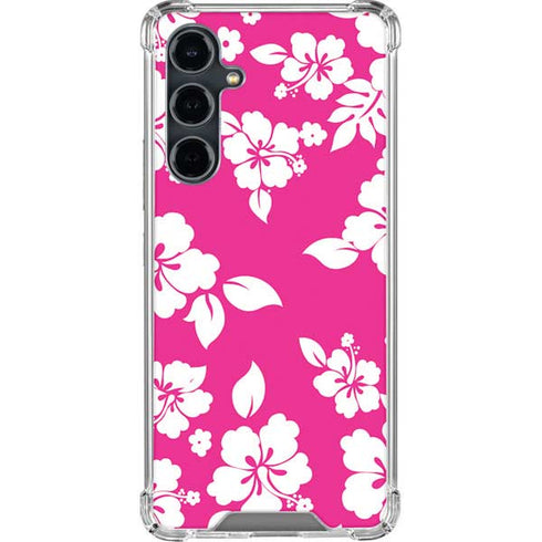 Pink and White Galaxy S23 FE Clear Case