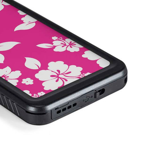 Pink and White Galaxy S23 Plus Waterproof Case