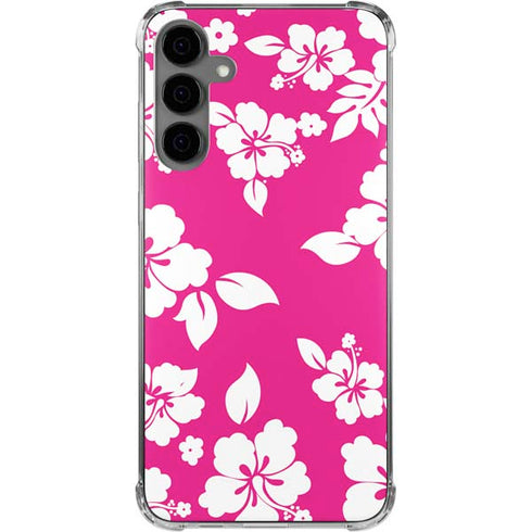 Pink and White Galaxy S24 Plus Clear Case