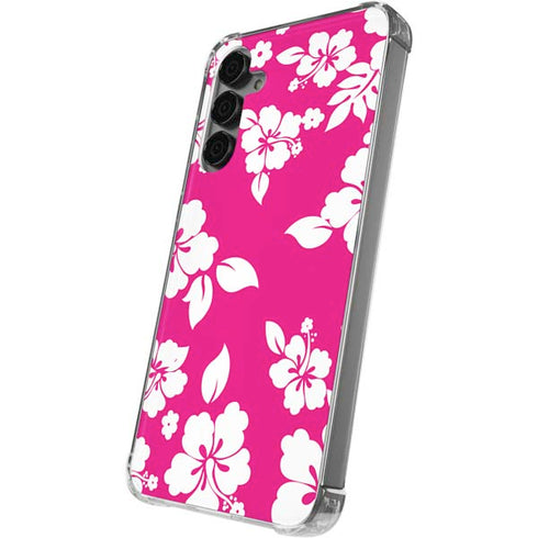Pink and White Galaxy S24 Plus Clear Case