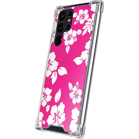 Pink and White Galaxy S24 Ultra Clear Case