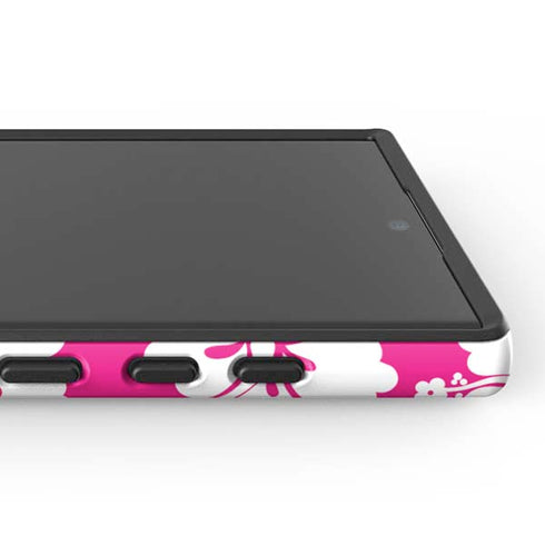 Pink and White Galaxy S24 Ultra Impact Case