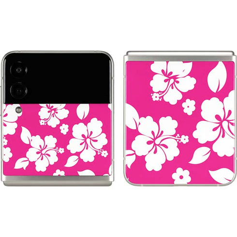 Pink and White Galaxy Z Flip3 5G Skin