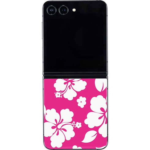 Pink and White Galaxy Z Flip5 5G Skin