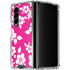 Pink and White Galaxy Z Fold4 5G Clear Case