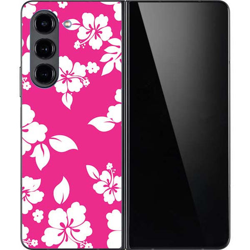 Pink and White Galaxy Z Fold5 5G Skin