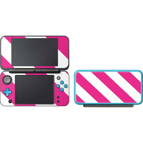 Pink and White Geometric Stripes Nintendo 2DS XL (2017) Skin