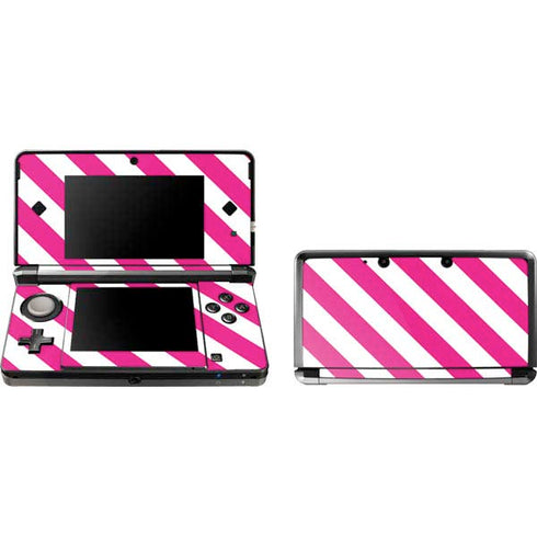 Pink and White Geometric Stripes 3DS (2011) Skin