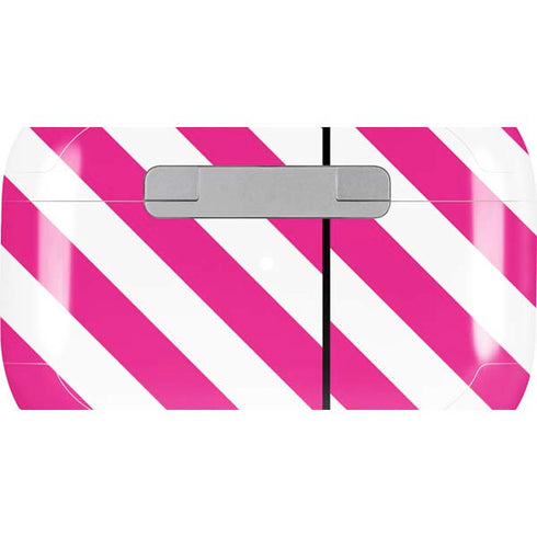 Pink and White Geometric Stripes AirPods Pro 2nd Gen Skin