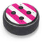 Pink and White Geometric Stripes Amazon Echo Dot Skin