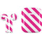 Pink and White Geometric Stripes Apple AirPods 2 Skin