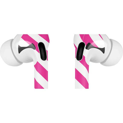 Pink and White Geometric Stripes Apple AirPods Pro Skin