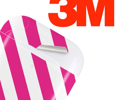 Pink and White Geometric Stripes Apple AirPods Skin