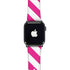 Pink and White Geometric Stripes Apple Watch Band 42-44mm