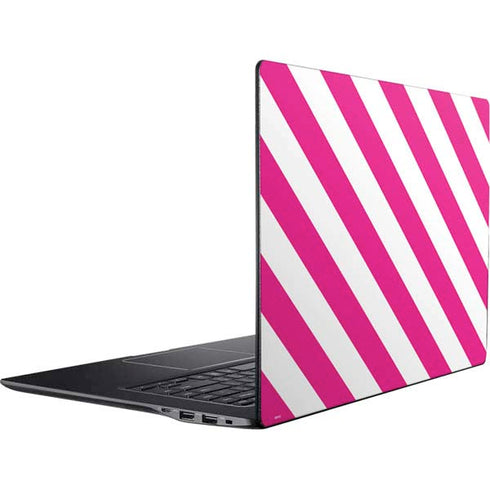 Pink and White Geometric Stripes Ativ Book 9 (15.6in 2014) Skin