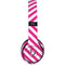 Pink and White Geometric Stripes Beats Solo 2 Wired Skin