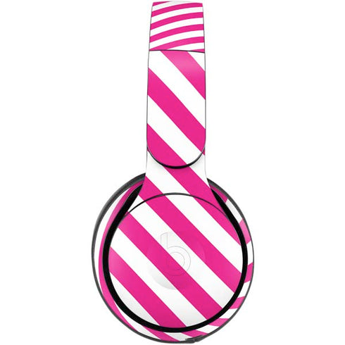 Pink and White Geometric Stripes Beats Solo Pro Skin