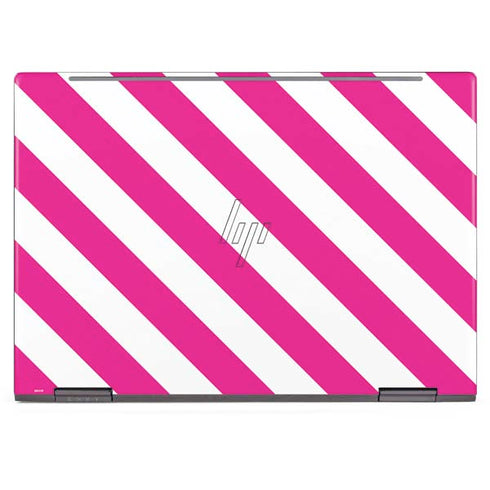 Pink and White Geometric Stripes HP Envy Skin