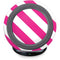 Pink and White Geometric Stripes Fast Charge Wireless Charging Stand Skin
