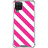 Pink and White Geometric Stripes Galaxy A12 Clear Case