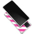 Pink and White Geometric Stripes Galaxy A12 Clear Case