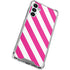 Pink and White Geometric Stripes Galaxy A13 5G Clear Case