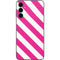 Pink and White Geometric Stripes Galaxy A14 5G Skin