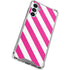 Pink and White Geometric Stripes Galaxy A15 5G Clear Case