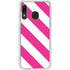 Pink and White Geometric Stripes Galaxy A20 Clear Case