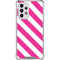 Pink and White Geometric Stripes Galaxy A33 5G Clear Case