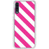 Pink and White Geometric Stripes Galaxy A50 Clear Case