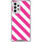 Pink and White Geometric Stripes Galaxy A53 5G Clear Case