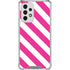 Pink and White Geometric Stripes Galaxy A53 5G Clear Case