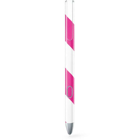 Pink and White Geometric Stripes Galaxy Book 12in Skin